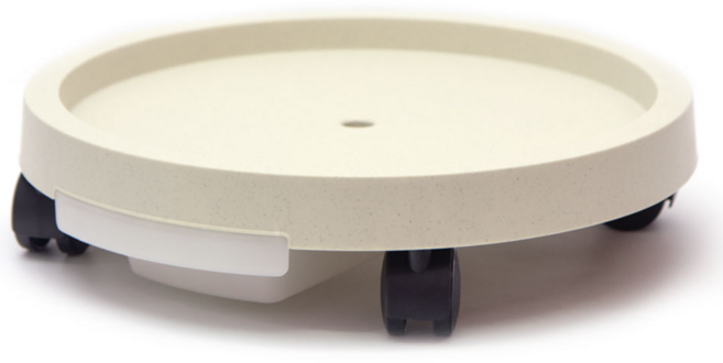 네이처안 이동식 인테리어 화분받침대 원형, 베이지, 1개