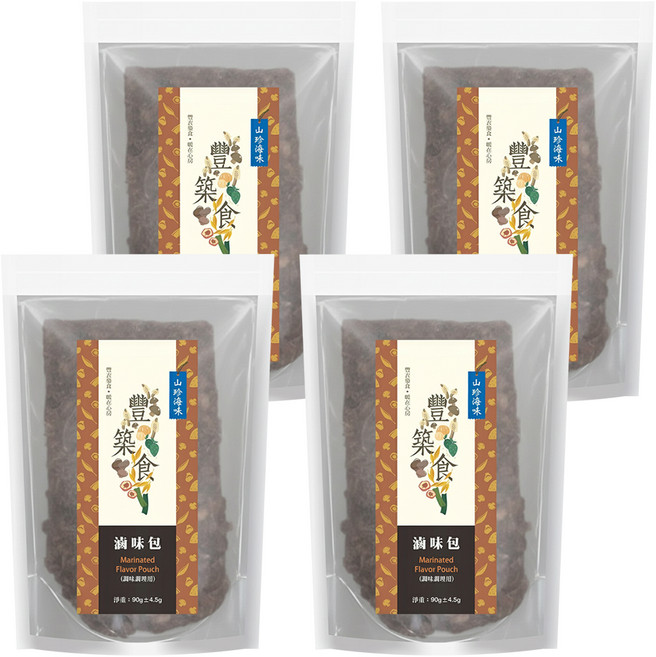 義昌生技 滷味包 通過ISO22000 HACCP國際安全雙驗證 無添加防腐劑及色素, 90g, 4袋