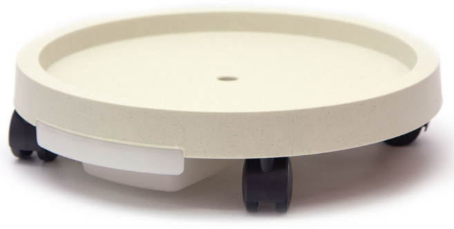 네이처안 인테리어 이동식 화분받침대 원형, 베이지, 1개