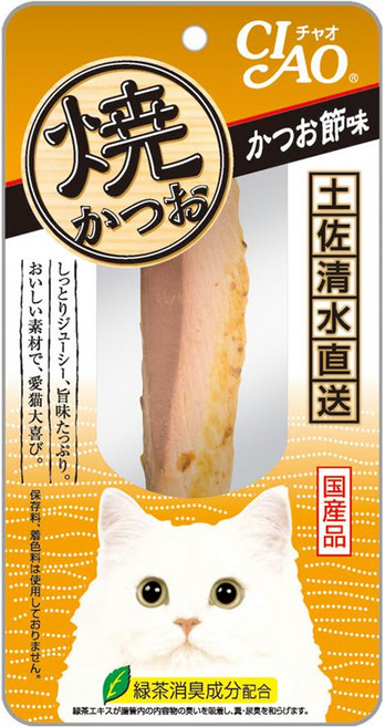INABA CIAO 啾嚕 鰹魚燒魚柳條, 柴魚片風味, 18g, 1包