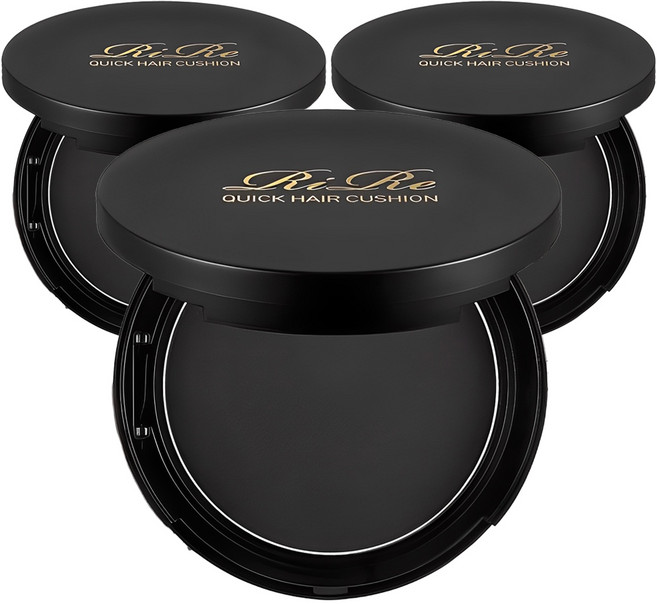 리르 퀵 헤어 흑채 쿠션 14g, 내추럴블랙, 3개