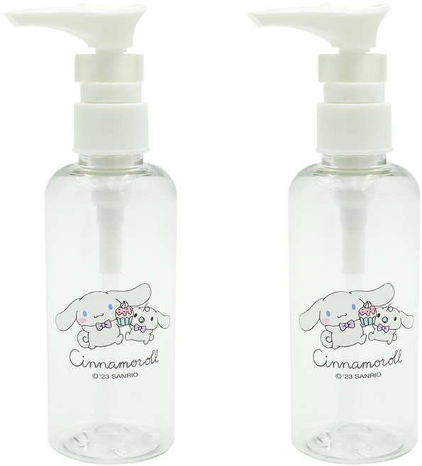 뷰티홈 시나모롤 펌프 공용기 100ml, 혼합색상, 2개