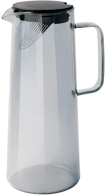 AWANA 玻璃耐熱泡茶壺, 黑色, 1.8L, 1個