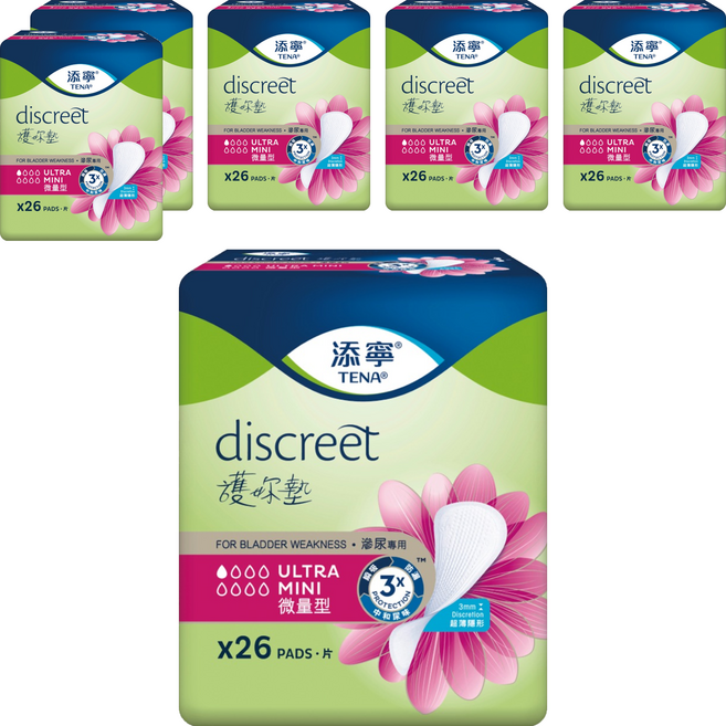 TENA 添寧 護妳墊, 微量型 19cm, 26片, 6包