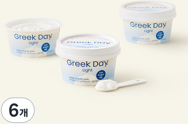 그릭데이 그릭요거트 라이트, 100g, 6개
