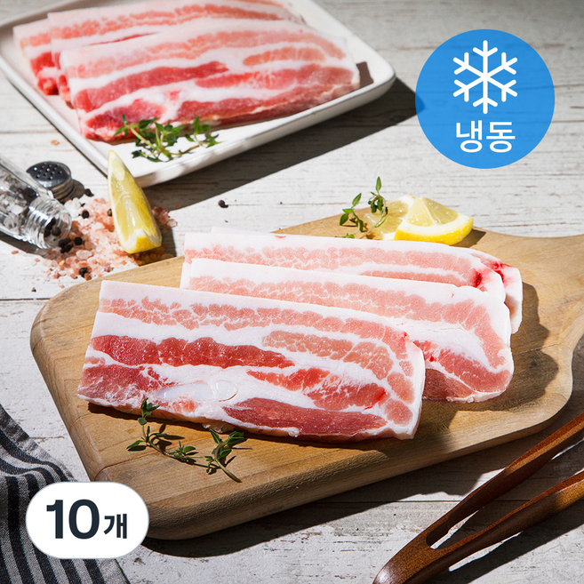 6다이닝 수입산 삼겹살 구이용 (냉동), 300g, 10개