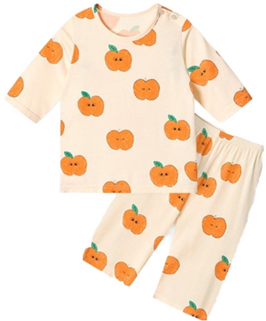 유니프랜드 애플 모달 7부 내의 상하의 세트