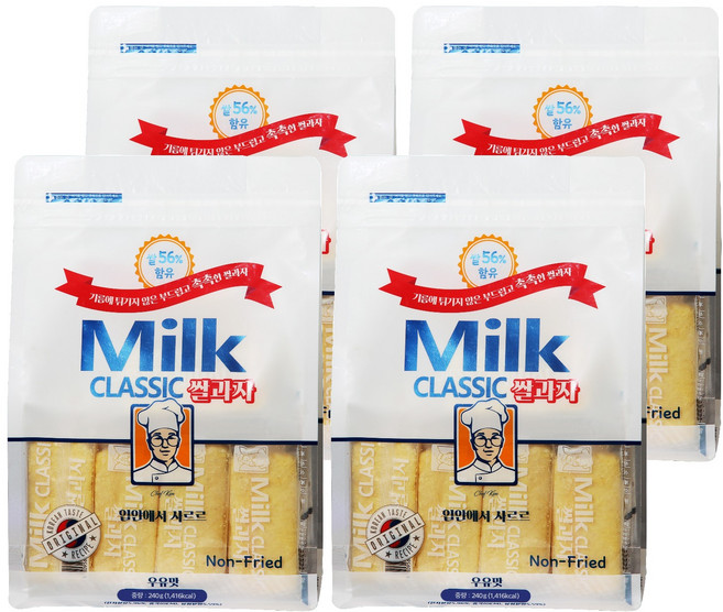 밀크클래식 쌀과자 우유맛, 240g, 4개