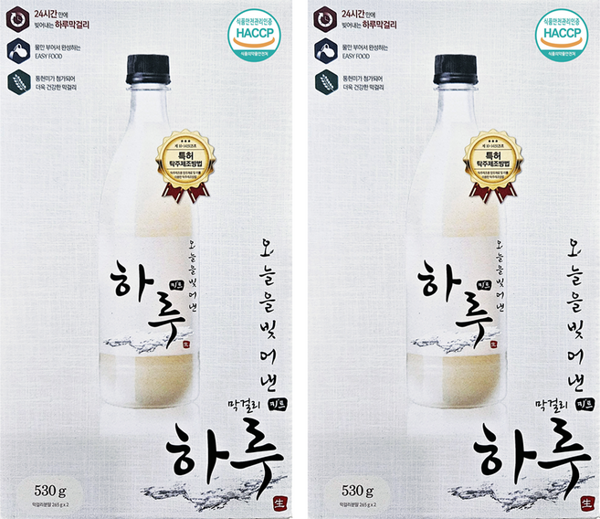 찬샘 하루 막걸리 키트, 530g, 2개