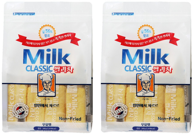 밀크클래식 쌀과자 우유맛, 240g, 2개