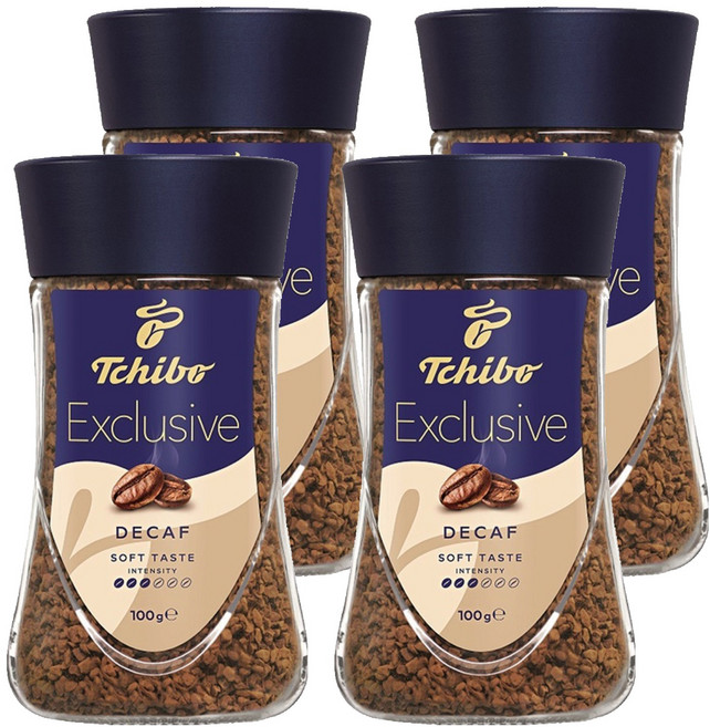 치보 익스클루시브 디카페인 인스턴트 커피 병, 100g, 1개입, 4개