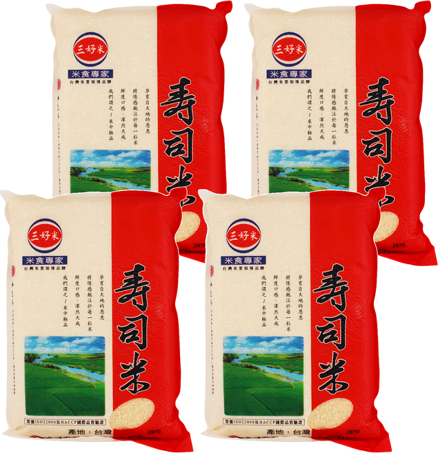 三好米 壽司米, 二等米, 3kg, 4包