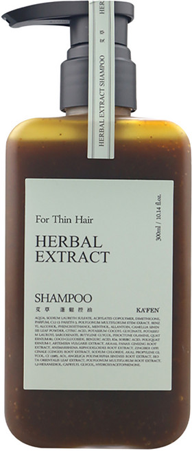 KA'FEN 卡氛 療癒草本 蓬鬆控油洗髮精 艾草, 300ml, 1瓶