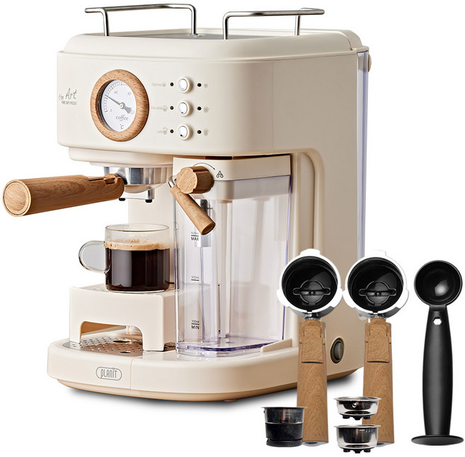 플랜잇 에스프레소 커피머신 the ART 3in 1, PCM-NF21W, 노르딕크림화이트