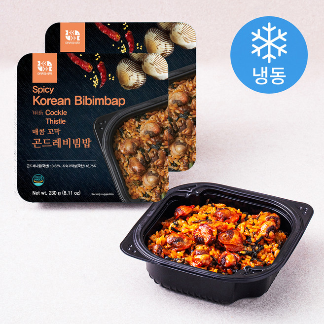 어부의식탁 매콤 꼬막 곤드레비빔밥 (냉동), 230g, 3개