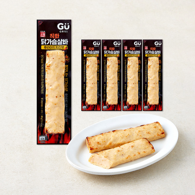 규그릴 직화 닭가슴살바 후라이드치킨맛, 80g, 5개