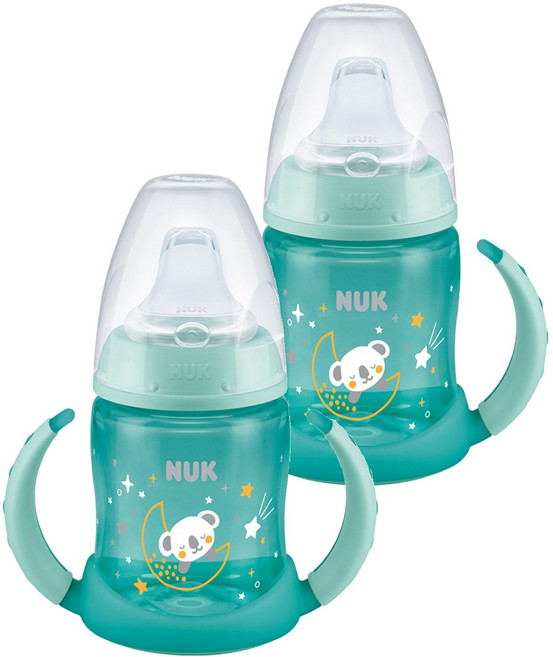 누크 퍼스트초이스 러너 야광 스파우트컵, 150ml, 2개, 그린