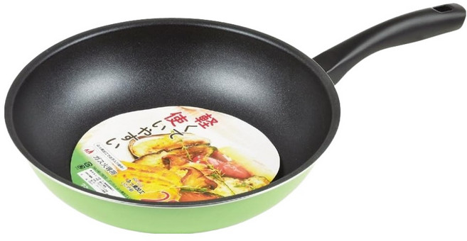 PEARL LIFE 珍珠金屬 氟塗層風味鍋 僅限明火使用 Deliche HB-7872 綠色, 28cm, 1個