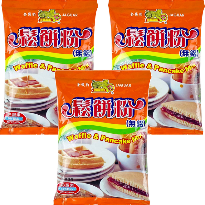 金錢豹 鬆餅粉, 500g, 3包