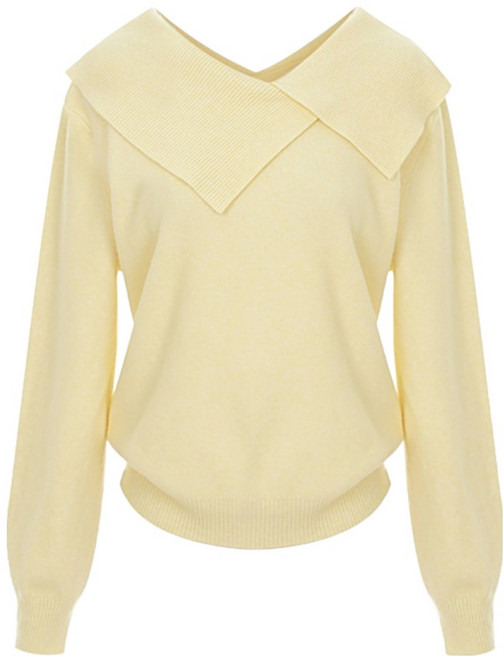 티뷰 스너그 겹카라 니트 V6A-CKN012