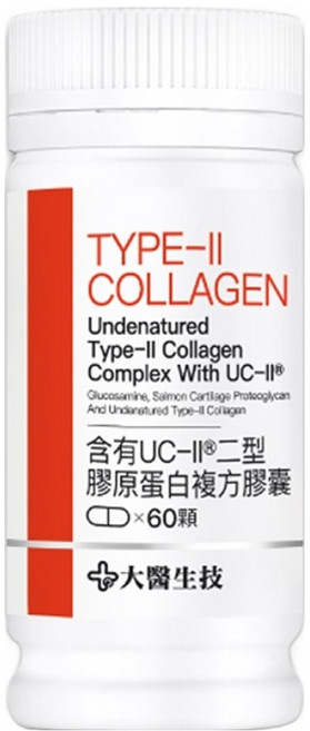 大醫生技 含有UC-II®二型膠原蛋白複方膠囊, 36g, 60顆, 1罐