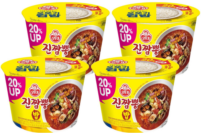 오뚜기 컵밥 진짬뽕밥, 217.5g, 4개