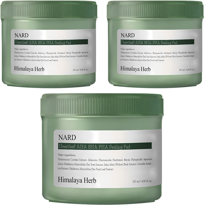 나드 부케가르니 어성초 아하 바하 파하 필링패드 120ml, 70매입, 3개