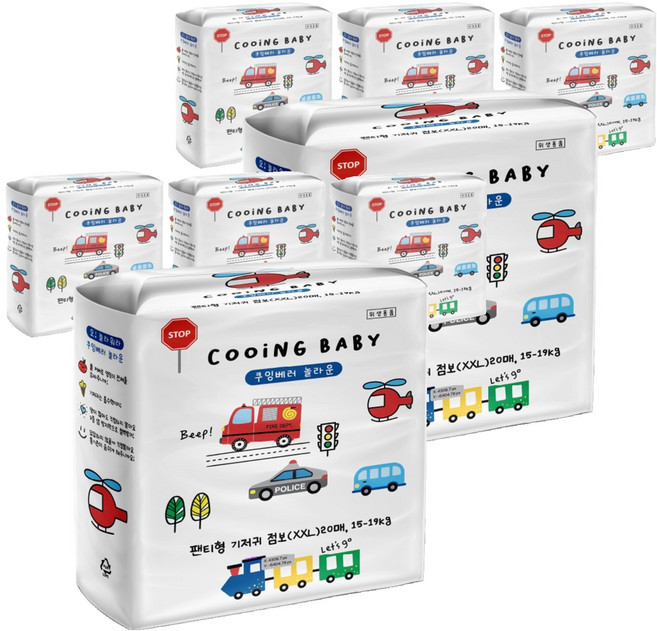 Cooing 베러 놀라운 팬티형 기저귀 남여공용, 점보형(2XL), 160매