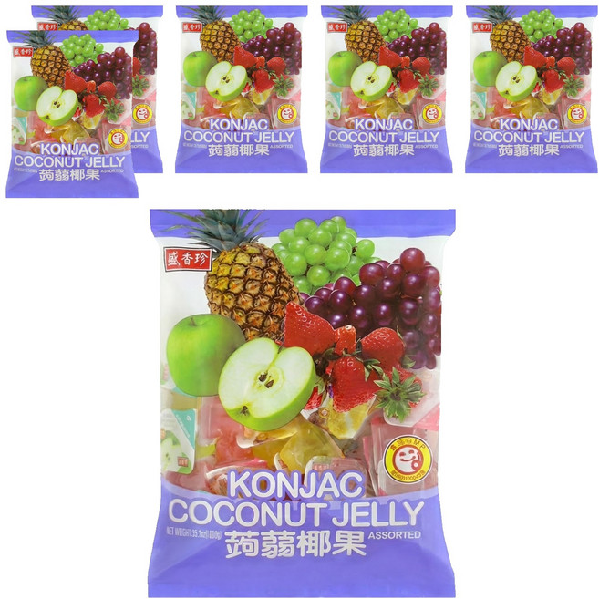 盛香珍 大蒟蒻椰果 綜合, 1kg, 6袋