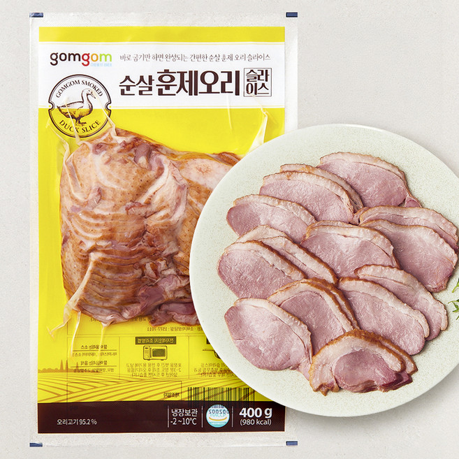 곰곰 순살 훈제 오리 슬라이스, 400g, 1개