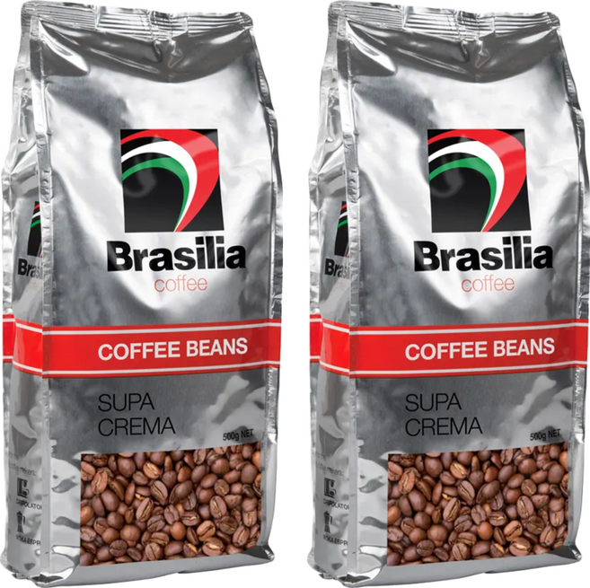 Brasilia 巴西里亞 咖啡豆 極品義式風味, 未研磨, 500g, 2包