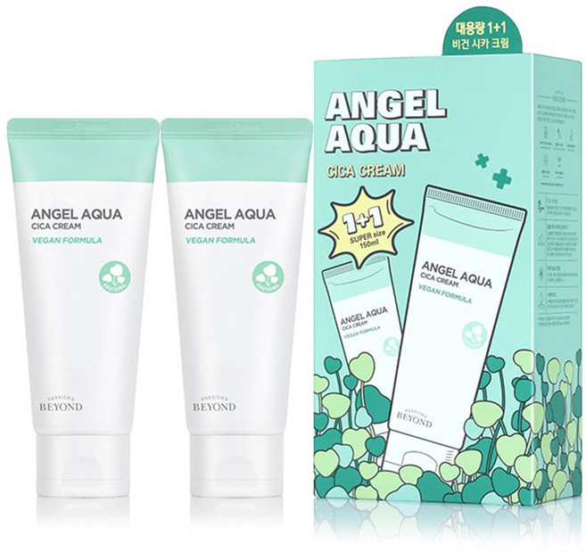 [비건라이프] 비욘드 엔젤아쿠아 시카 크림 150ml 1+1, 300ml, 1개