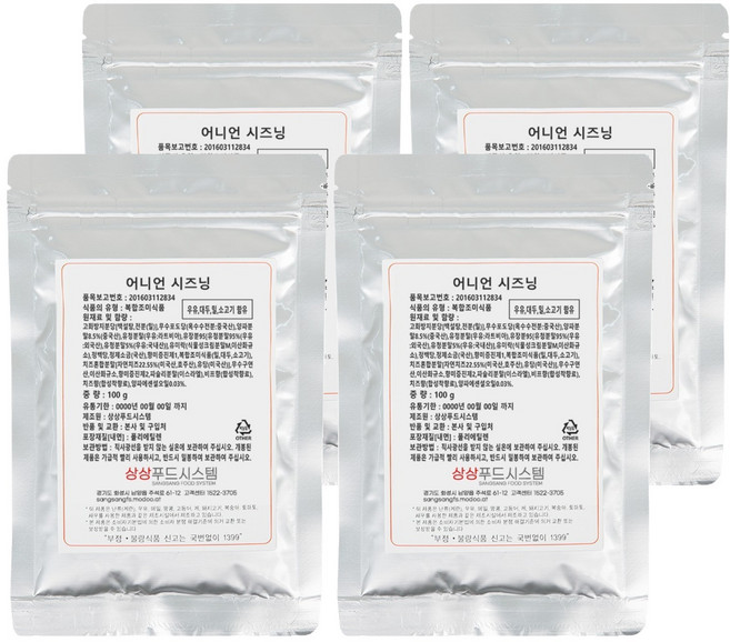 상상푸드시스템 어니언 시즈닝, 100g, 4개