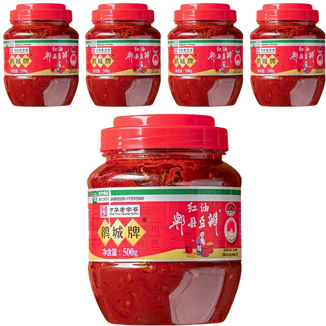 鵑城牌 紅油郫縣豆瓣, 500g, 5罐