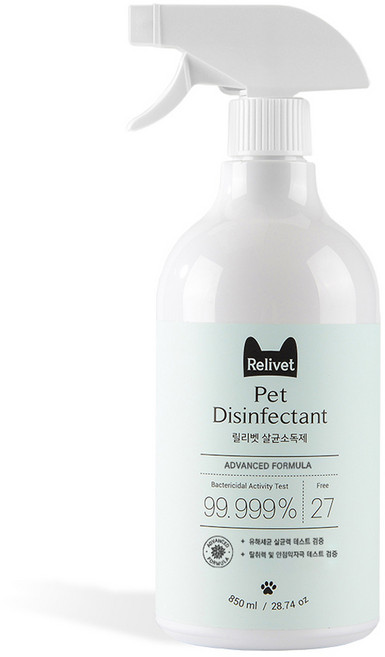 Relivet 반려동물 살균소독제, 850ml, 1개