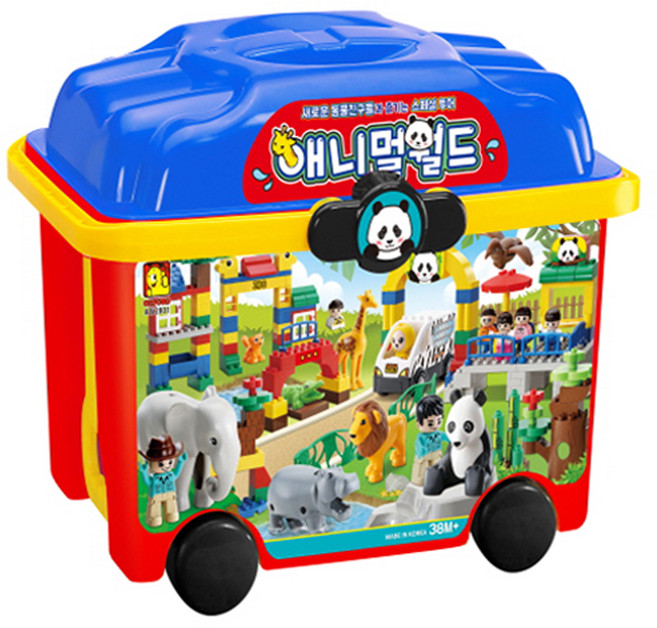 옥스포드 애니멀월드 블록 AW2801 182p, 혼합색상, 1개