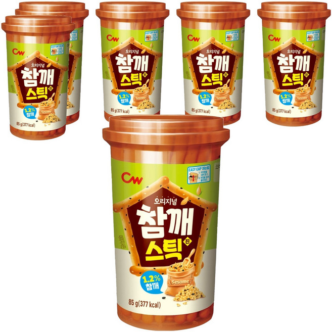 청우식품 참깨스틱 진, 85g, 6개
