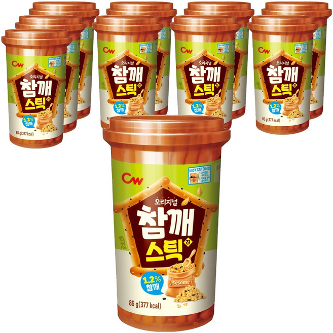 청우식품 참깨스틱 진, 85g, 10개