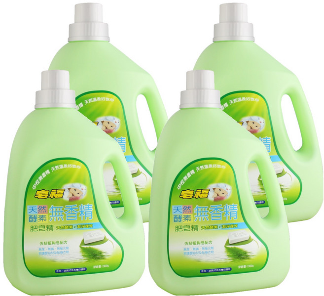 皂福 無香精天然酵素肥皂精, 2.4kg, 1入, 4桶