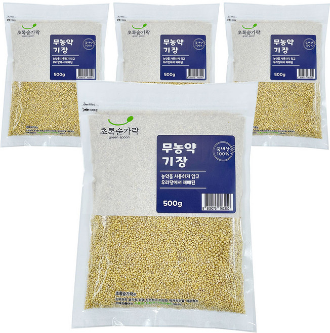 초록숟가락 무농약 기장, 4개, 500g