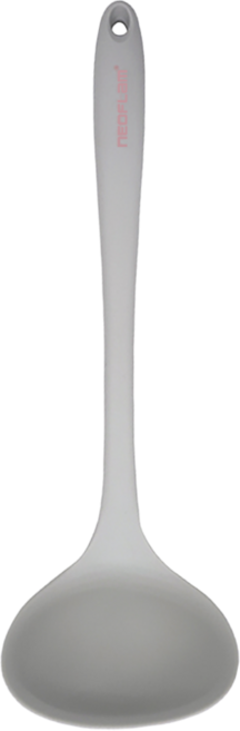 NEOFLAM 台灣原廠公司貨 PREMIUM矽銀湯勺 29cm, 灰, 1支
