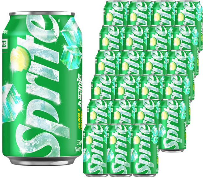 스프라이트 캔, 350ml, 24개, 스프라이트, 350ml, 24개