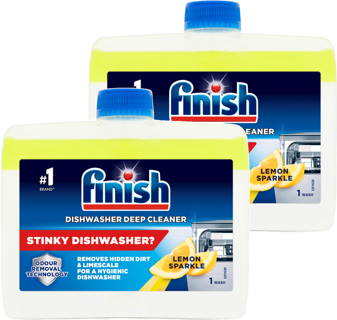 피니시 식기세척기 세정제 레몬, 250ml, 2개