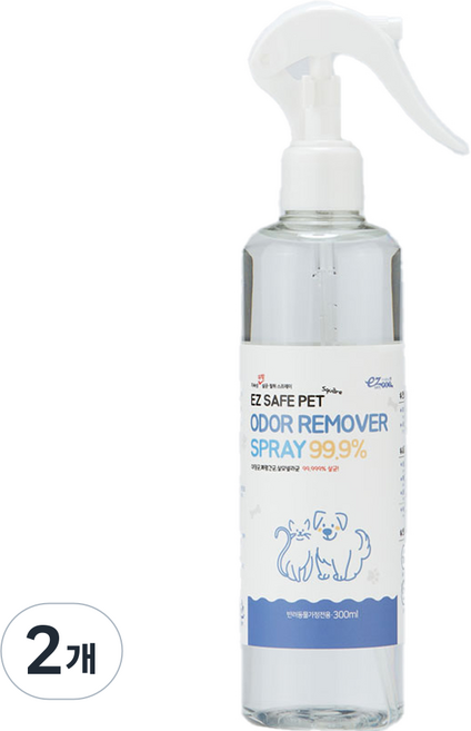 이지세이프펫 반려동물 가정 전용 무향 살균 탈취제, 300ml, 2개