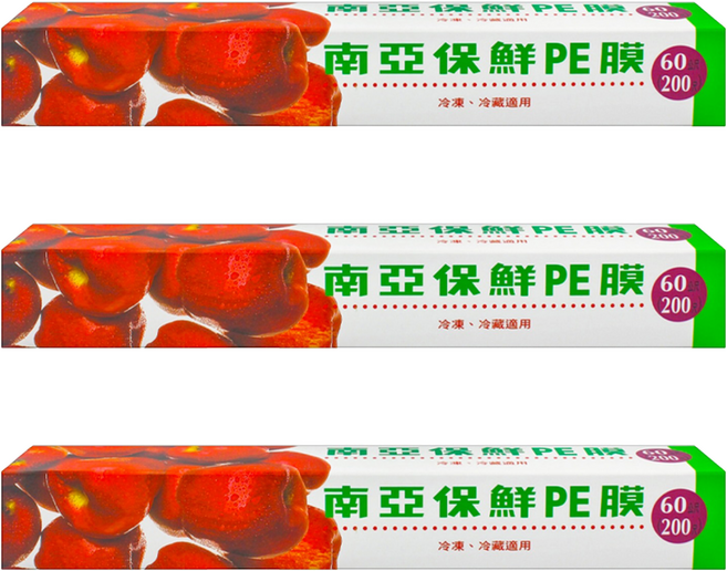 南亞 PE保鮮膜 家庭用, 60m, 3盒