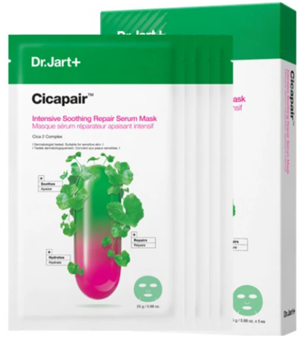 닥터자르트 시카페어 인텐시브 수딩 리페어 세럼 마스크 25g, 5개입, 1개 - 쿠팡