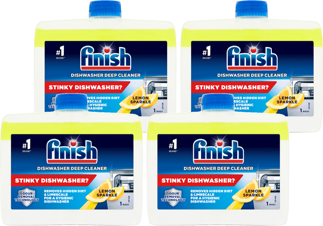 finish 洗碗機清潔劑 檸檬, 250ml, 4個