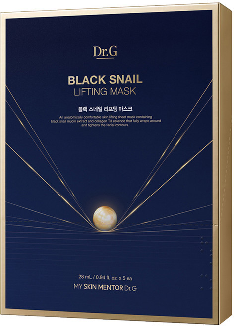닥터지 블랙 스네일 리프팅 마스크, 5개입, 1개