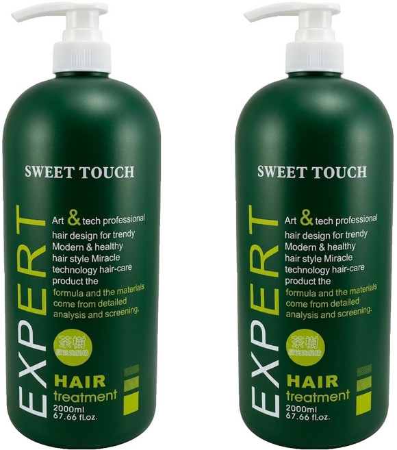 SWEET TOUCH 直覺 專業用洗髮精 茶樹 附壓頭, 2L, 2瓶