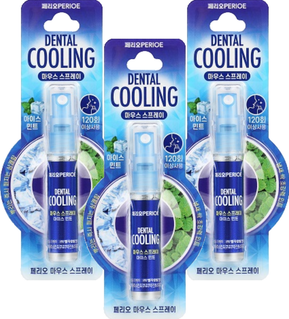 페리오 덴탈쿨링 마우스 스프레이 아이스민트, 6.2ml, 3개